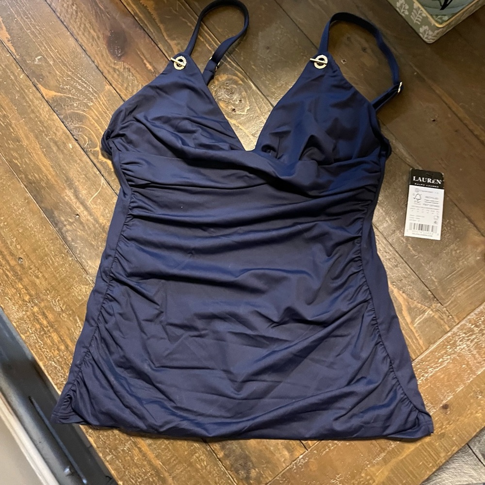 Ralph Lauren toggle trim Tankini top
